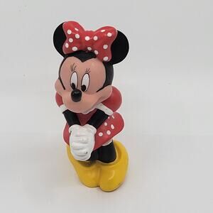 Vintage Minnie Mouse Walt Disney Rubber Plastic Figure 5.5" tall